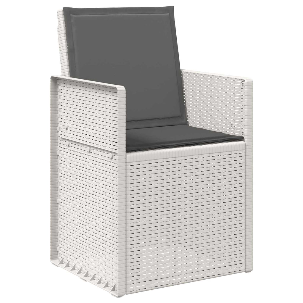 Garten Esszimmerstühle 2 pcs Weiß und Anthrazit PP