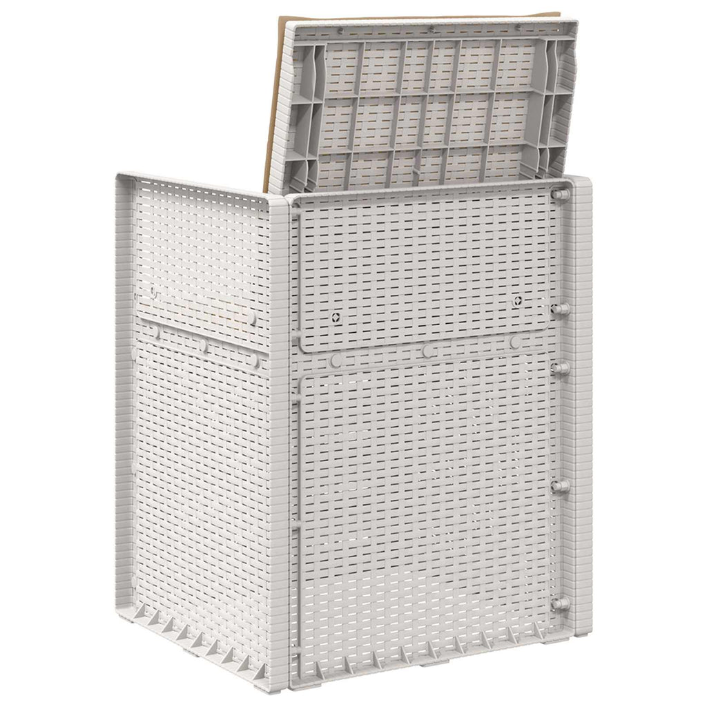 Garten Esszimmerstühle 2 pcs Weiß und Taupe PP