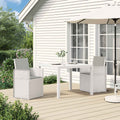 Garten Esszimmerstühle 2 pcs Weiß und Hellgrau PP