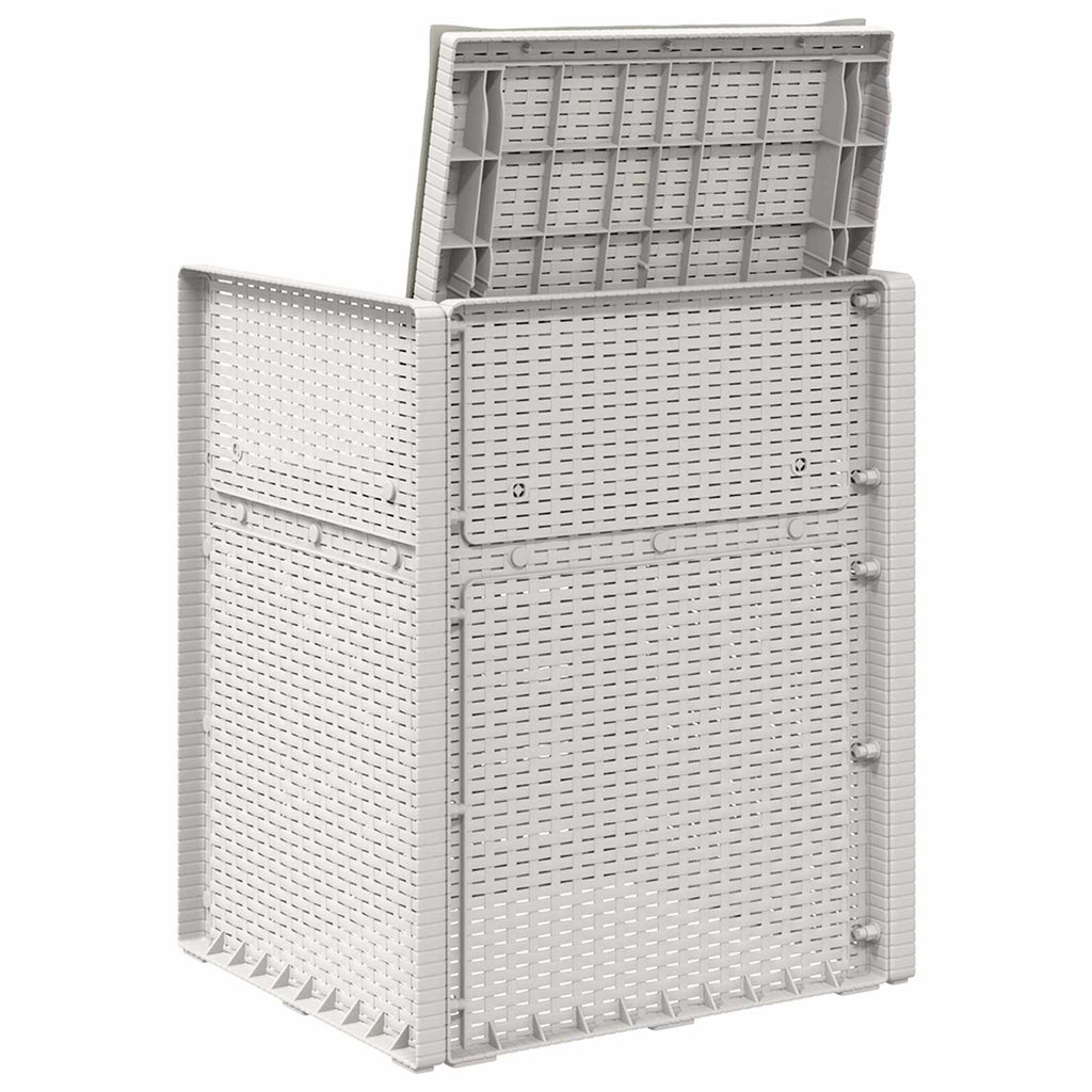 Garten Esszimmerstühle 2 pcs Weiß und Hellgrau PP