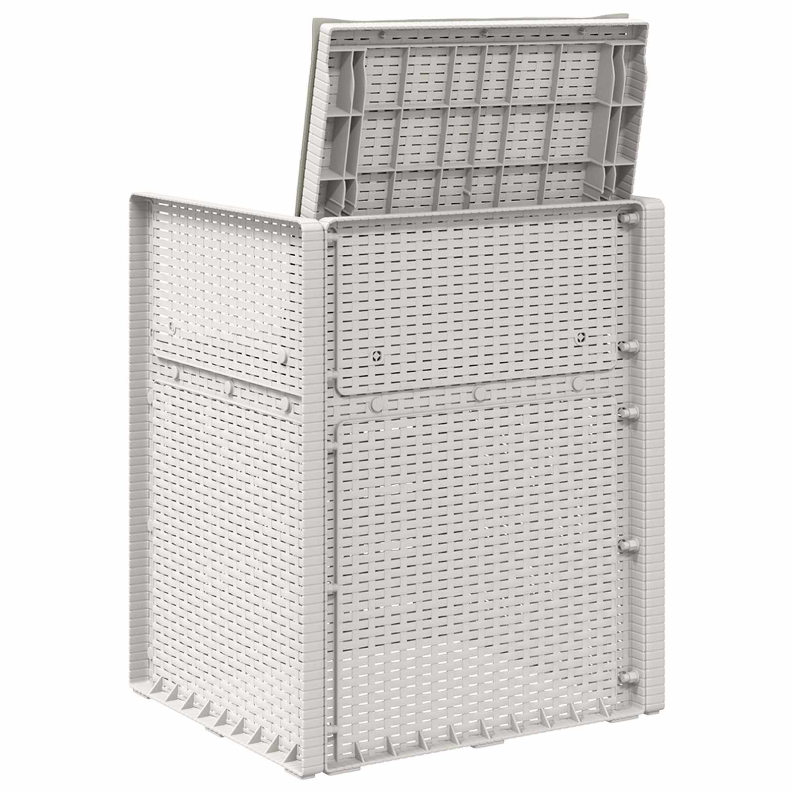 Garten Esszimmerstühle 2 pcs Weiß und Hellgrau PP