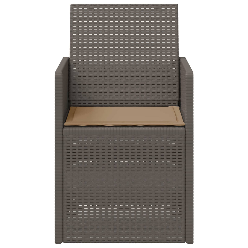 Garten Esszimmerstühle 2 pcs Hellgrau und Taupe PP