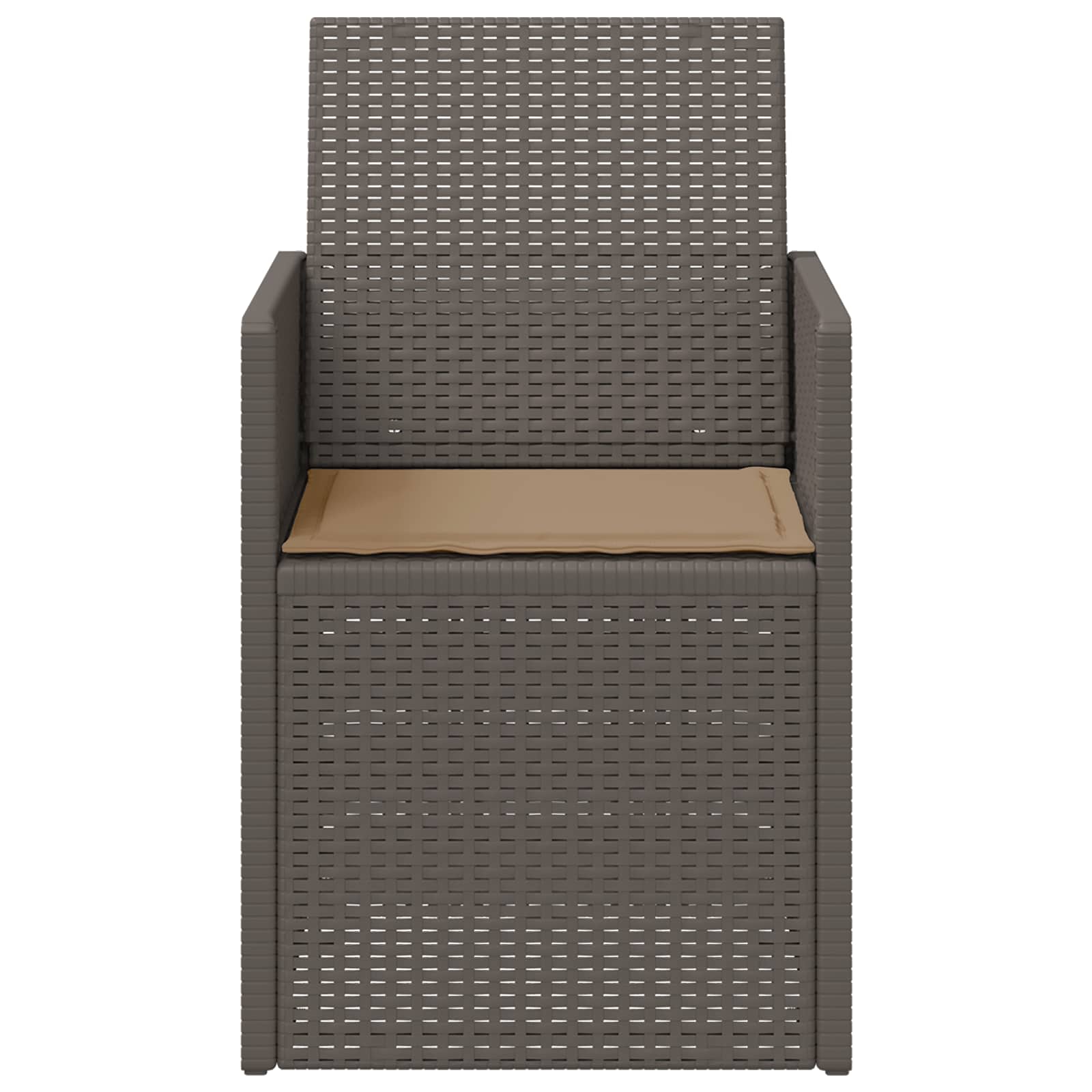 Garten Esszimmerstühle 2 pcs Hellgrau und Taupe PP