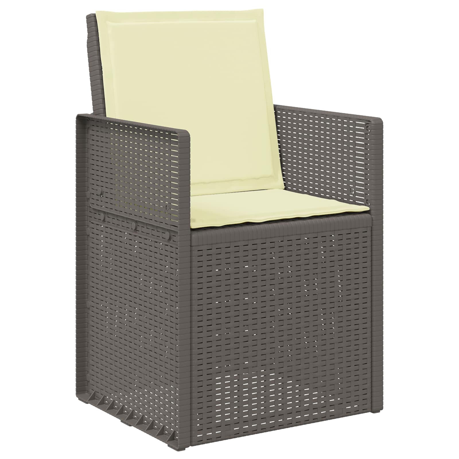 Garten Esszimmerstühle 2 pcs Hellgrau und Creme PP