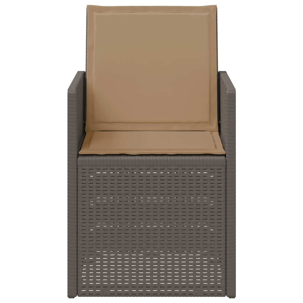 Garten Esszimmerstühle 2 pcs Hellgrau und Taupe PP