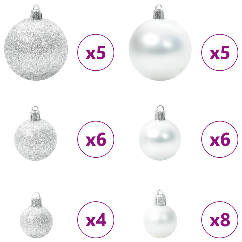 Künstlicher klappbarer Weihnachtsbaum Weiß 120 cm PVC und Stahl