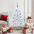 Künstlicher klappbarer Weihnachtsbaum Weiß 120 cm PVC und Stahl