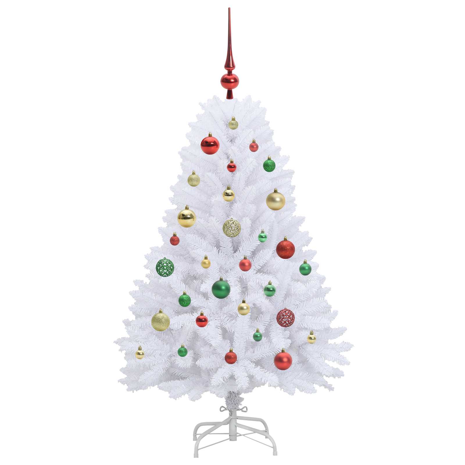 Künstlicher klappbarer Weihnachtsbaum Weiß 120 cm PVC und Stahl