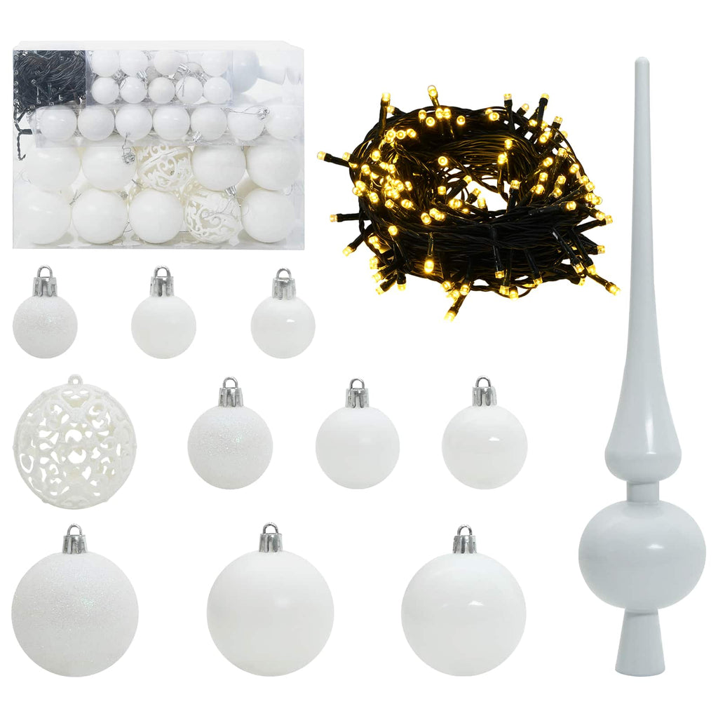 Künstlicher klappbarer Weihnachtsbaum Weiß 150 cm PVC und Stahl