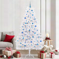 Künstlicher klappbarer Weihnachtsbaum Weiß 210 cm PVC und Stahl