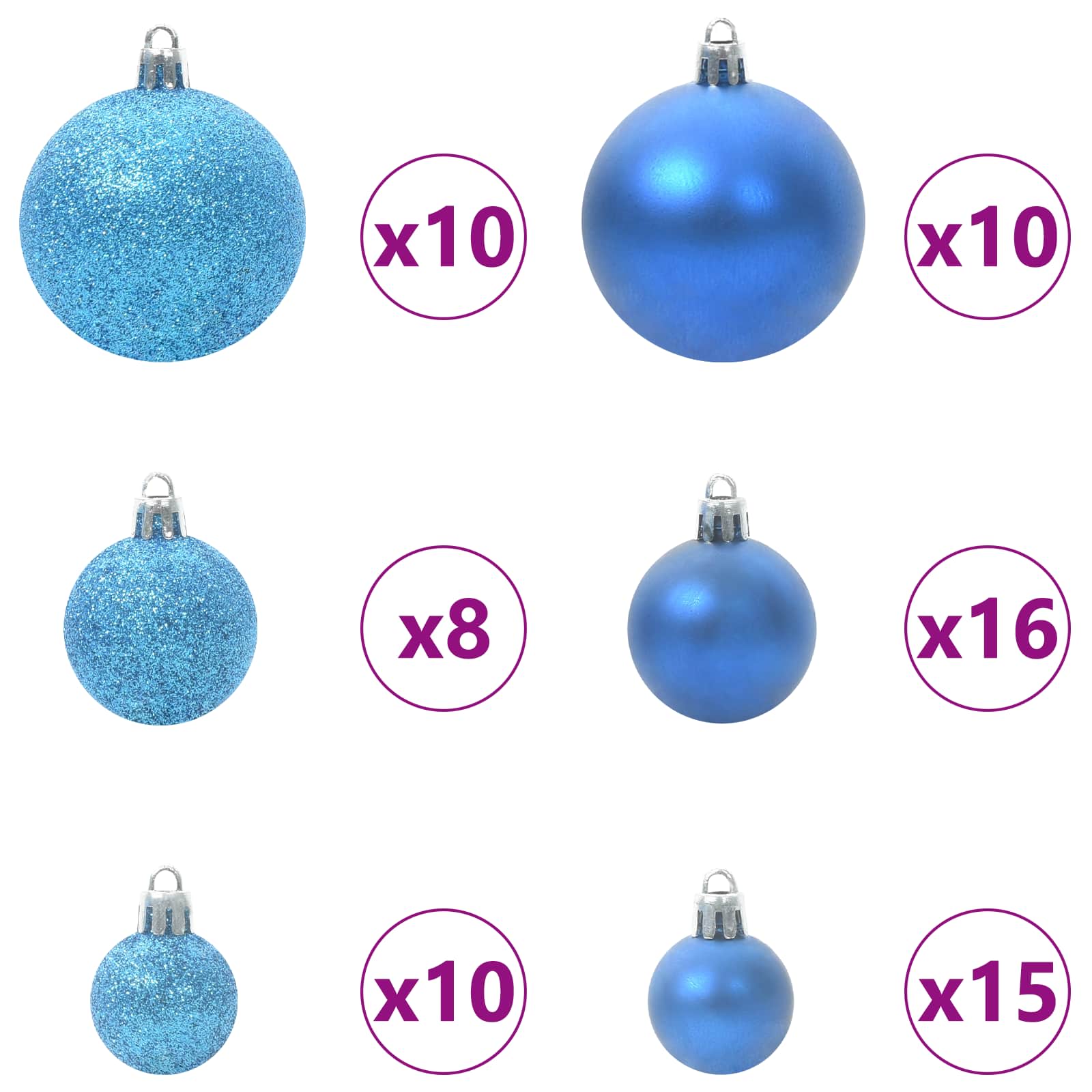 Künstlicher klappbarer Weihnachtsbaum Weiß 210 cm PVC und Stahl