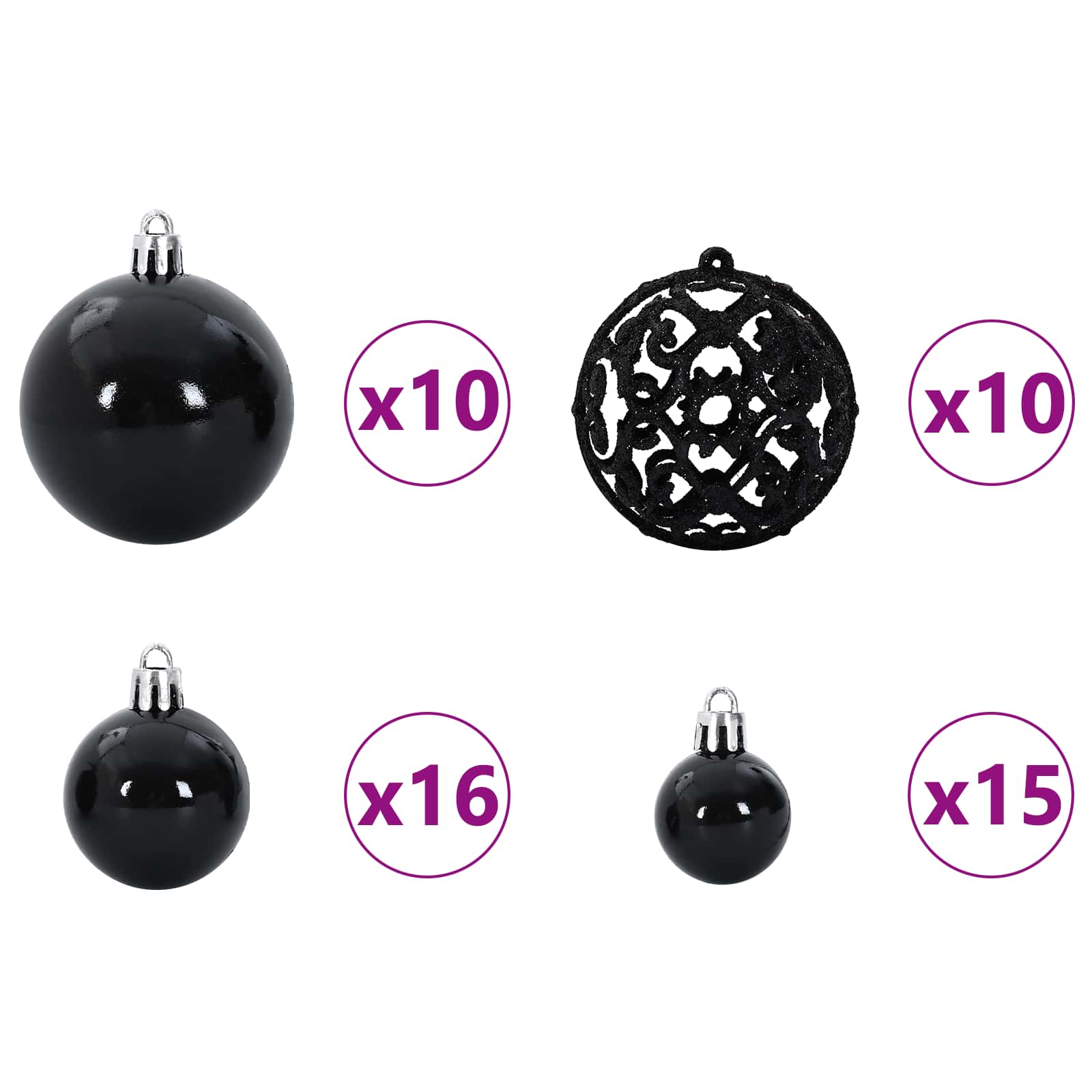 Künstlicher klappbarer Weihnachtsbaum Weiß 270 cm PVC und Stahl
