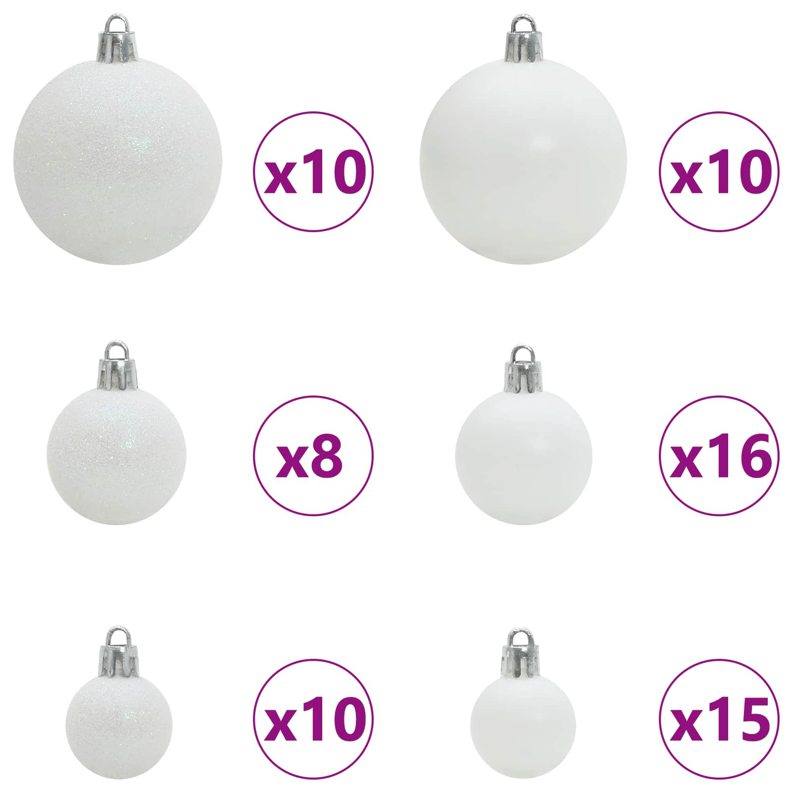 Künstlicher klappbarer Weihnachtsbaum Weiß 300 cm PVC und Stahl