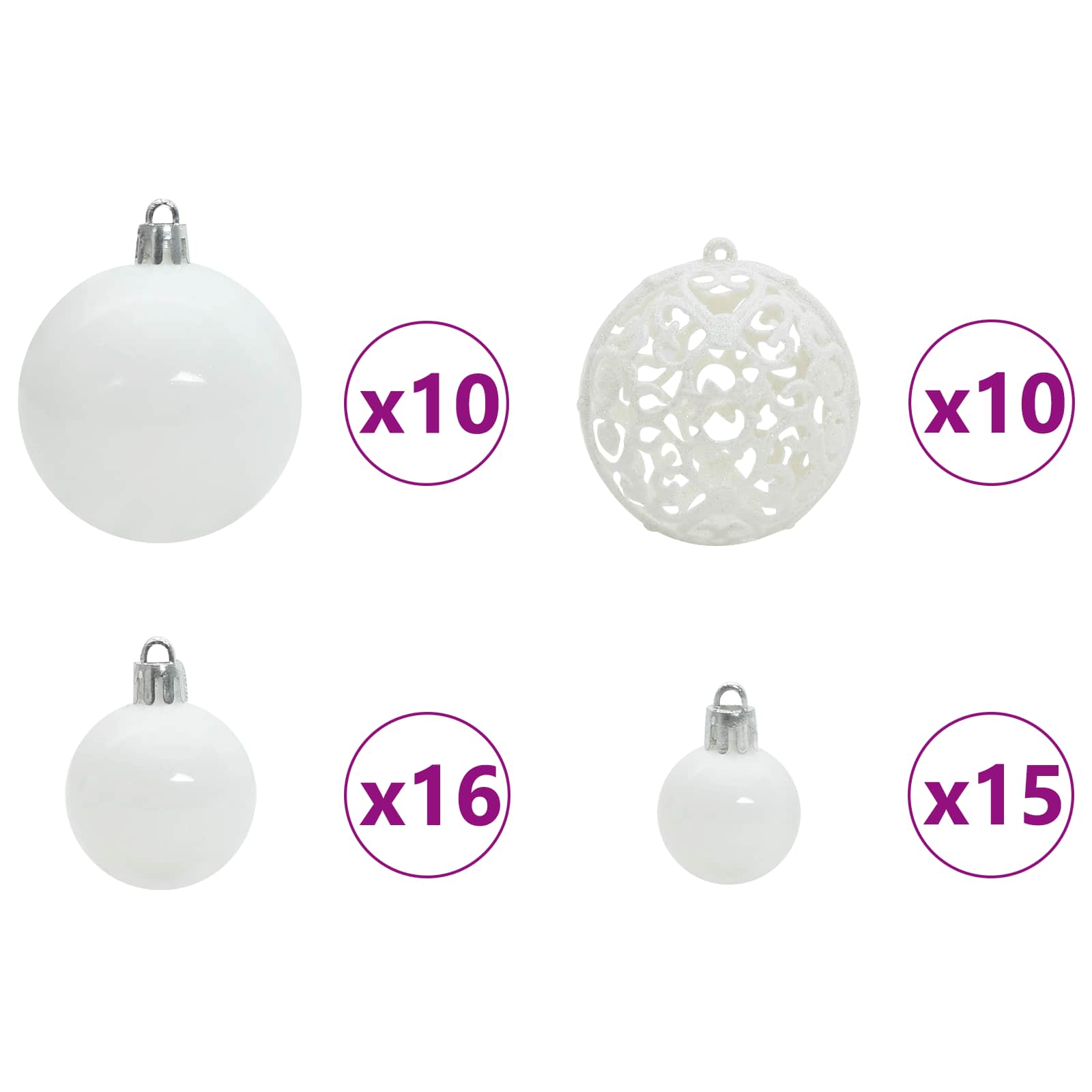 Künstlicher klappbarer Weihnachtsbaum Weiß 300 cm PVC und Stahl