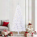Künstlicher Weihnachtsbaum Weiß 210 cm PVC und Stahl