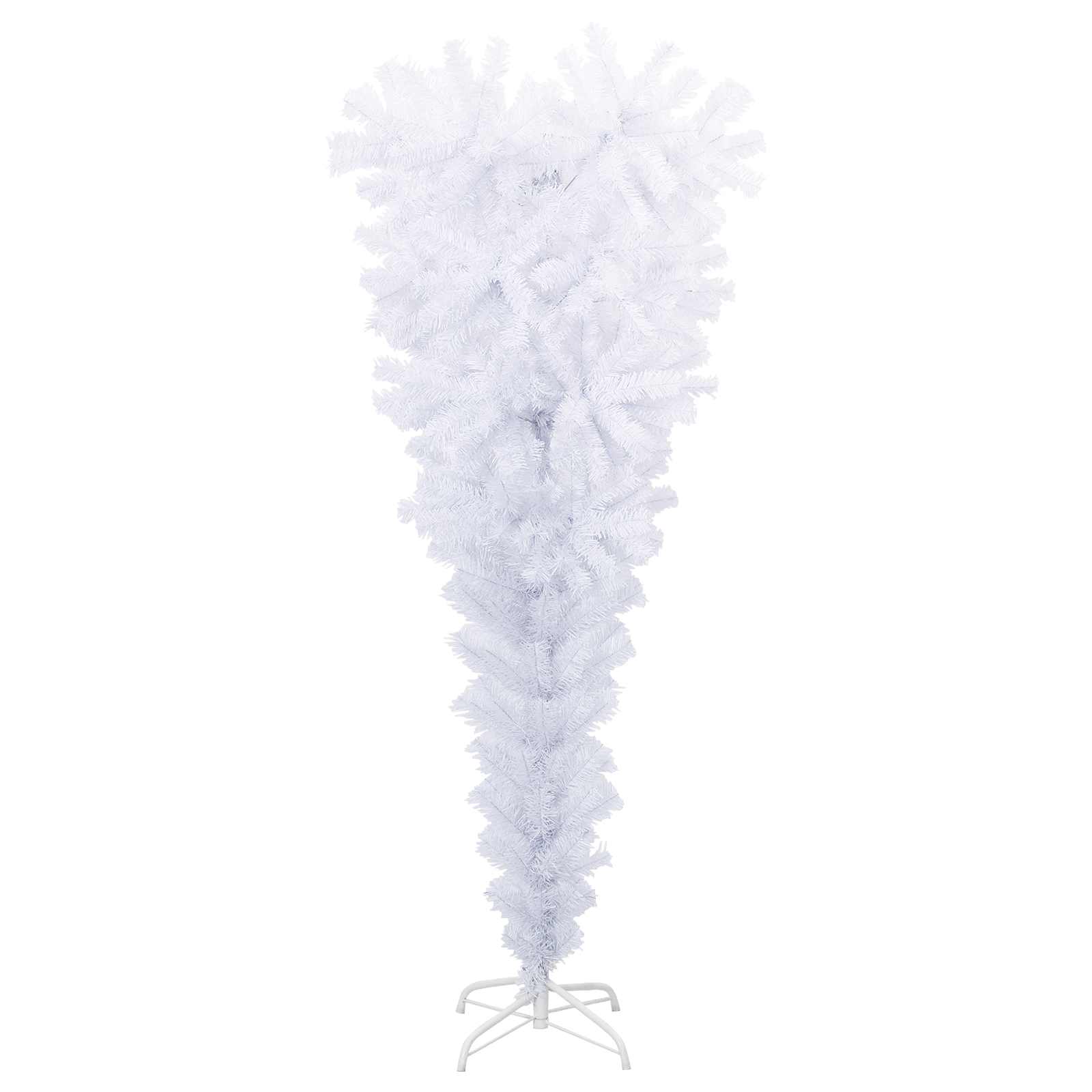 Künstlicher Weihnachtsbaum Weiß 120 cm PVC und Stahl