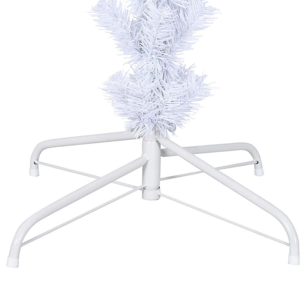 Künstlicher Weihnachtsbaum Weiß 180 cm PVC und Stahl