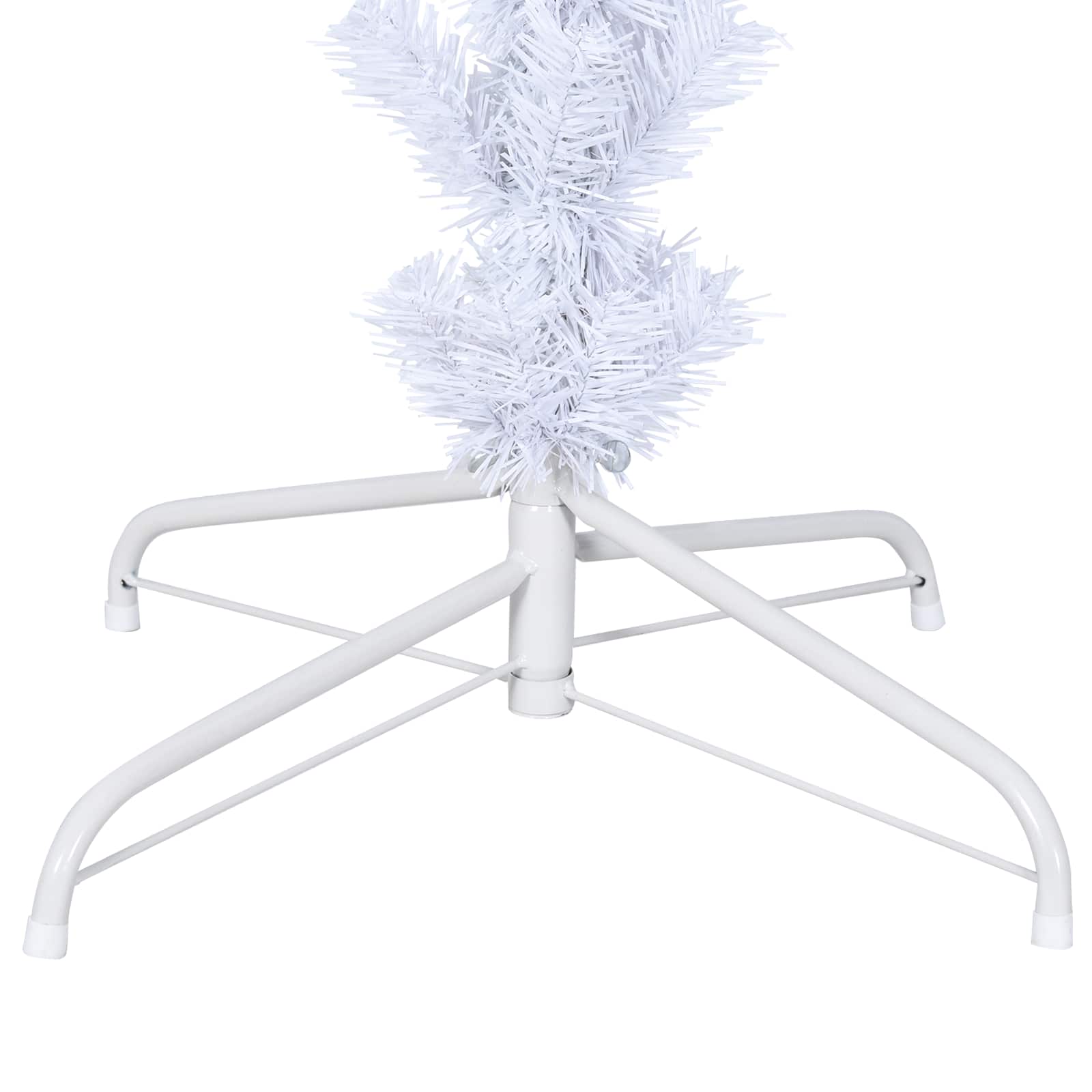Künstlicher Weihnachtsbaum Weiß 210 cm PVC und Stahl
