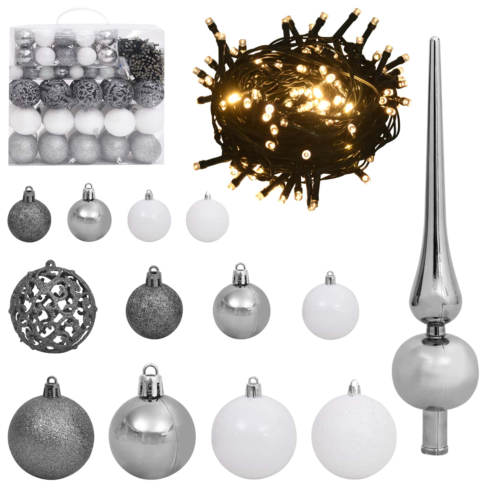 Künstlicher Weihnachtsbaum Weiß 240 cm PVC und Stahl