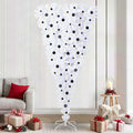 Künstlicher Weihnachtsbaum Weiß 240 cm PVC und Stahl
