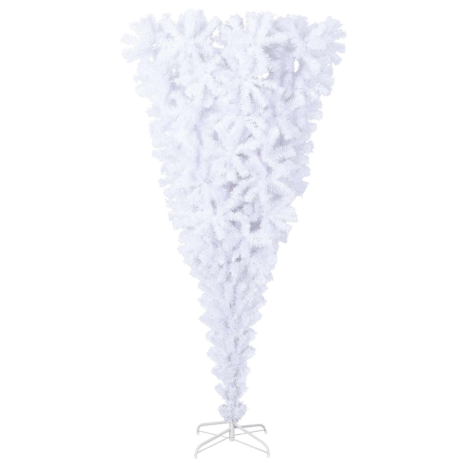 Künstlicher Weihnachtsbaum Weiß 240 cm PVC und Stahl