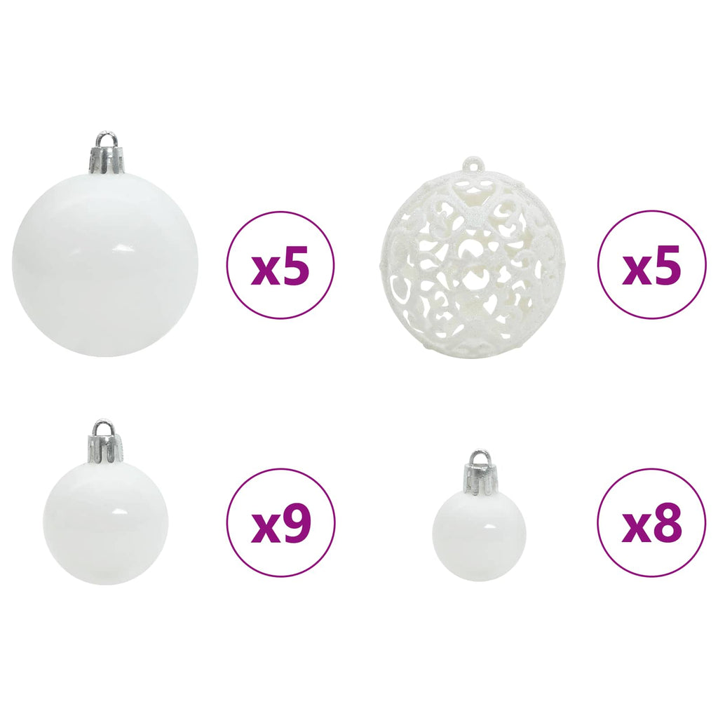 Künstlicher Weihnachtsbaum Weiß 150 cm PVC und Stahl