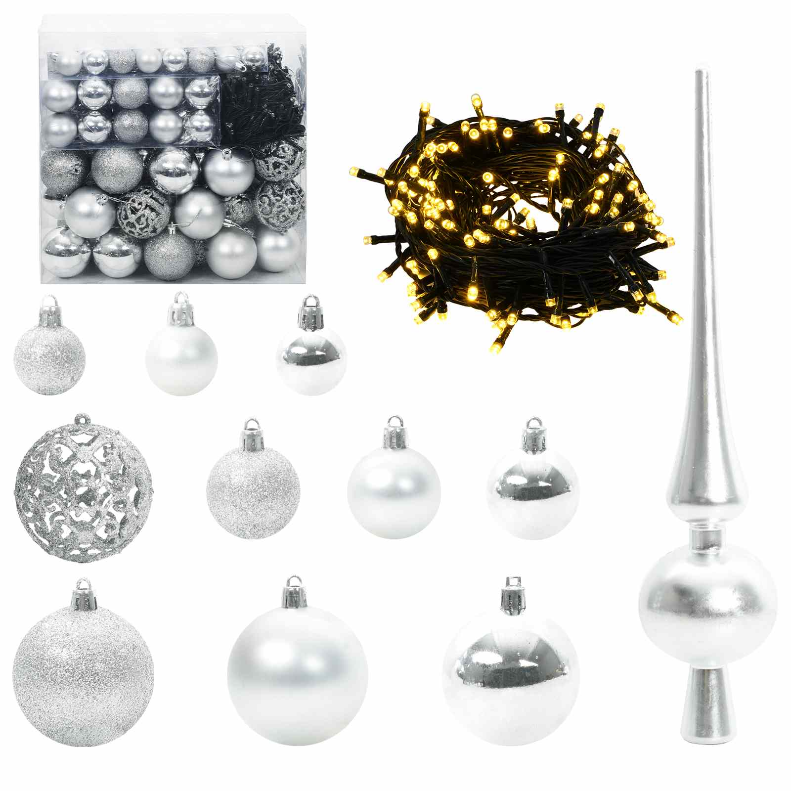 Künstlicher Weihnachtsbaum Weiß 180 cm PVC und Stahl