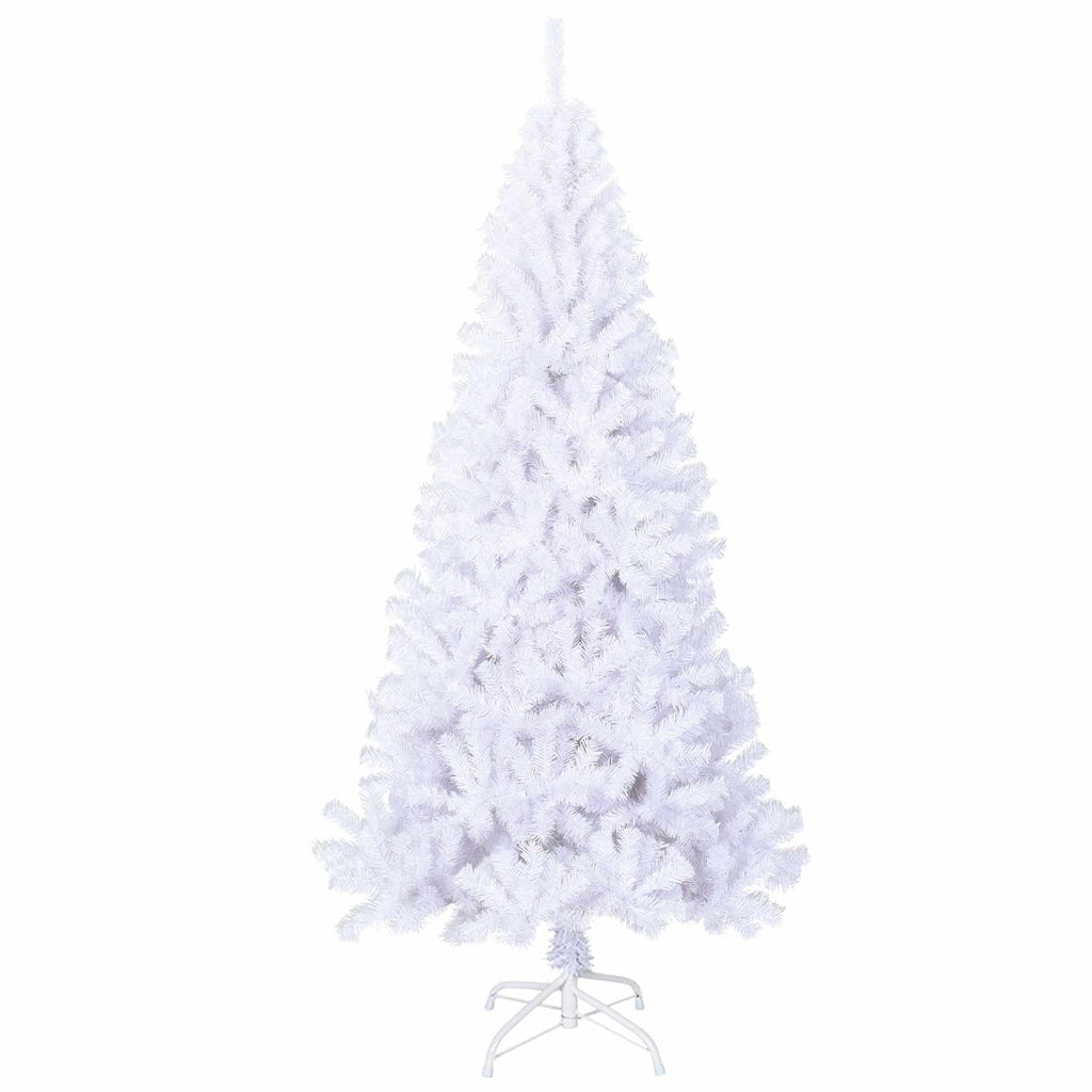 Künstlicher Weihnachtsbaum Weiß 210 cm PVC und Stahl