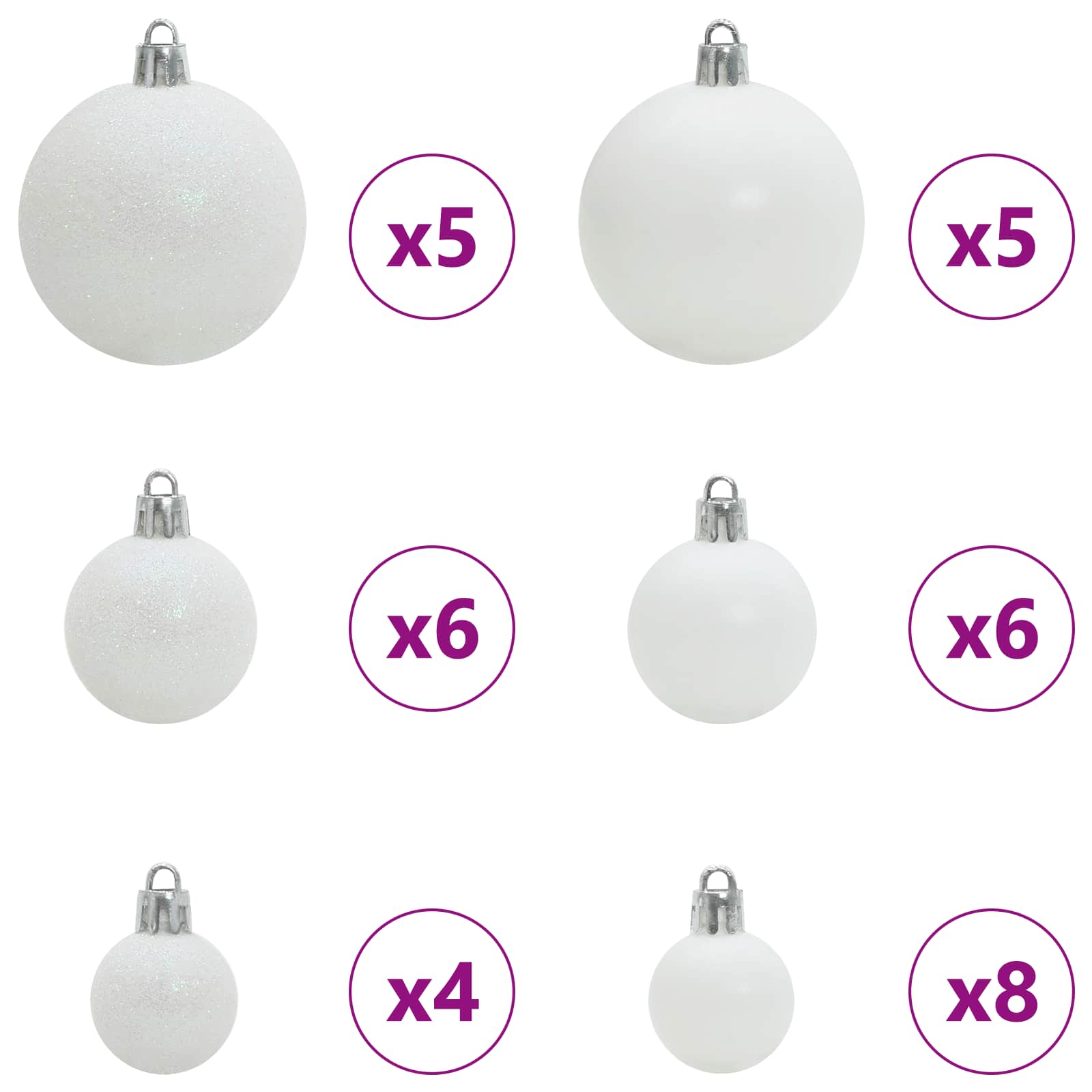 Künstlicher Weihnachtsbaum Weiß 150 cm PVC und Stahl