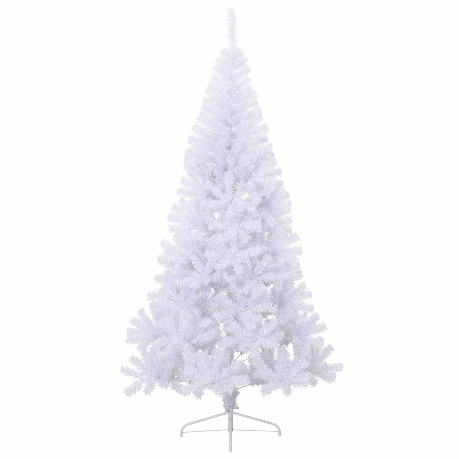 Künstlicher Weihnachtsbaum Weiß 210 cm PVC und Stahl