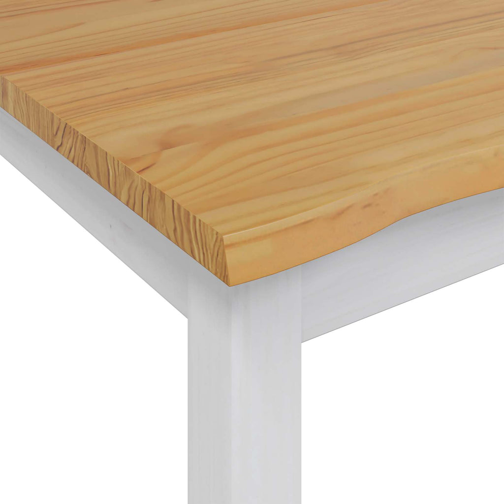 Esstisch EKAI Weiß 112 x 70 x 76,5 cm Massives Kiefernholz