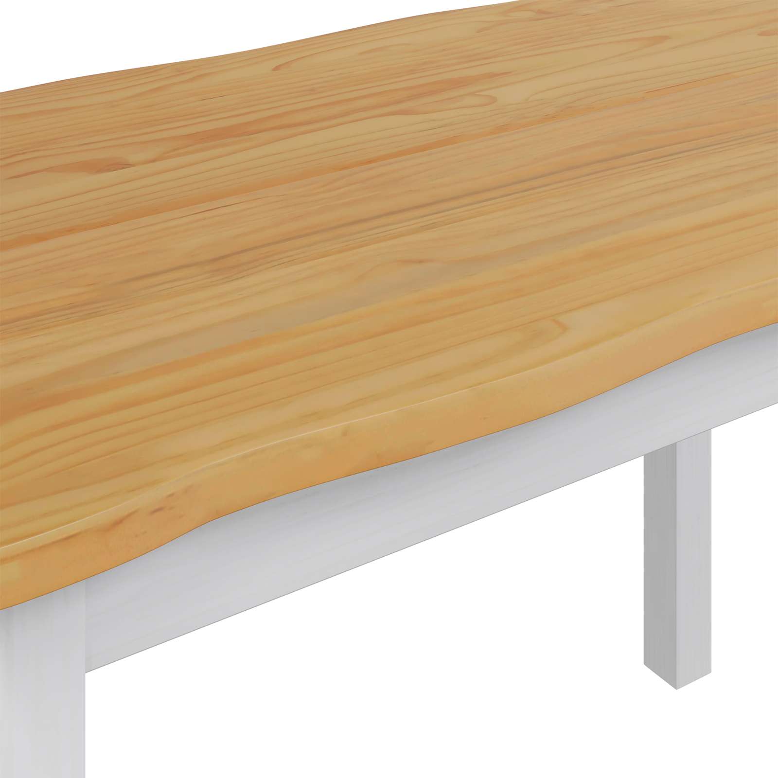 Esstisch EKAI Weiß 112 x 70 x 76,5 cm Massives Kiefernholz
