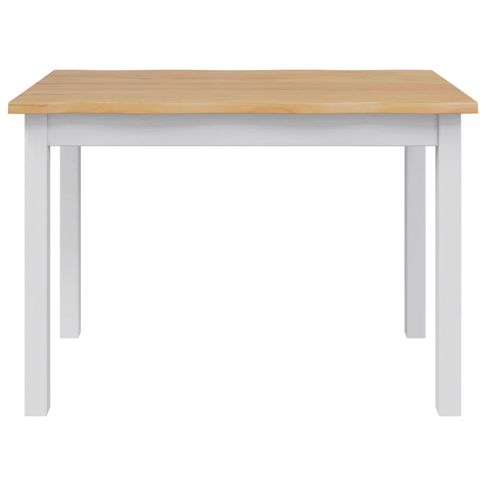 Esstisch EKAI Weiß 112 x 70 x 76,5 cm Massives Kiefernholz