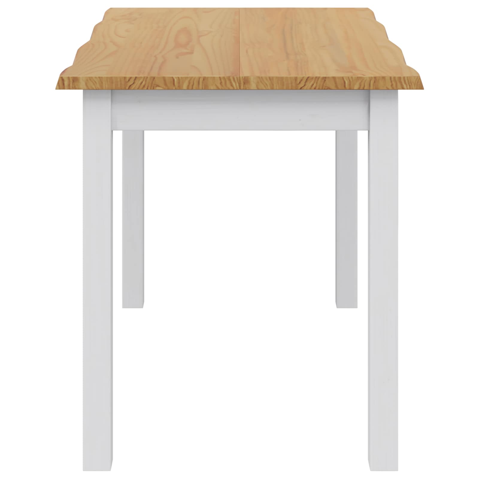 Esstisch EKAI Weiß 112 x 70 x 76,5 cm Massives Kiefernholz