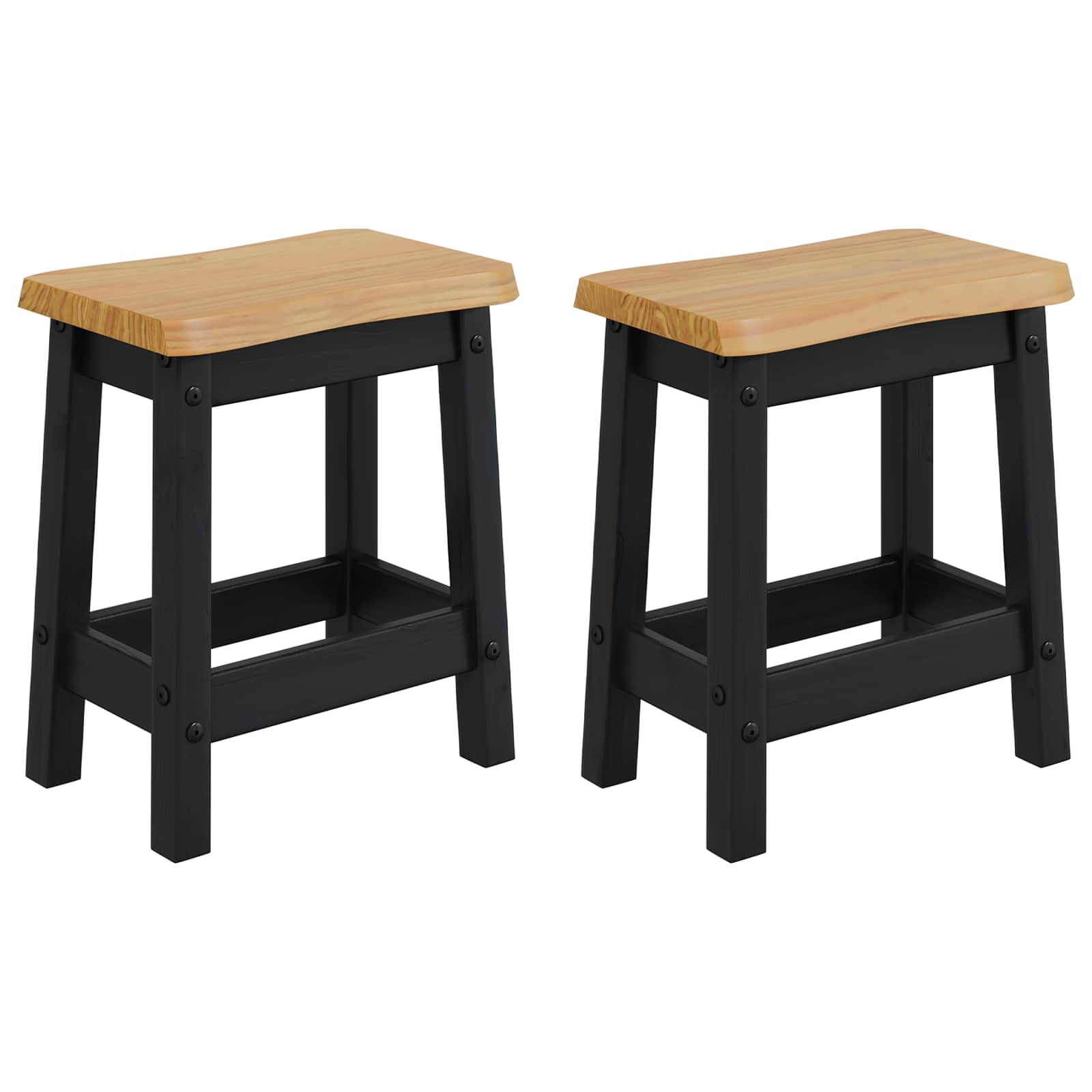 Barhocker EKAI 2 pcs Schwarz 40 x 29 x 45,5 cm