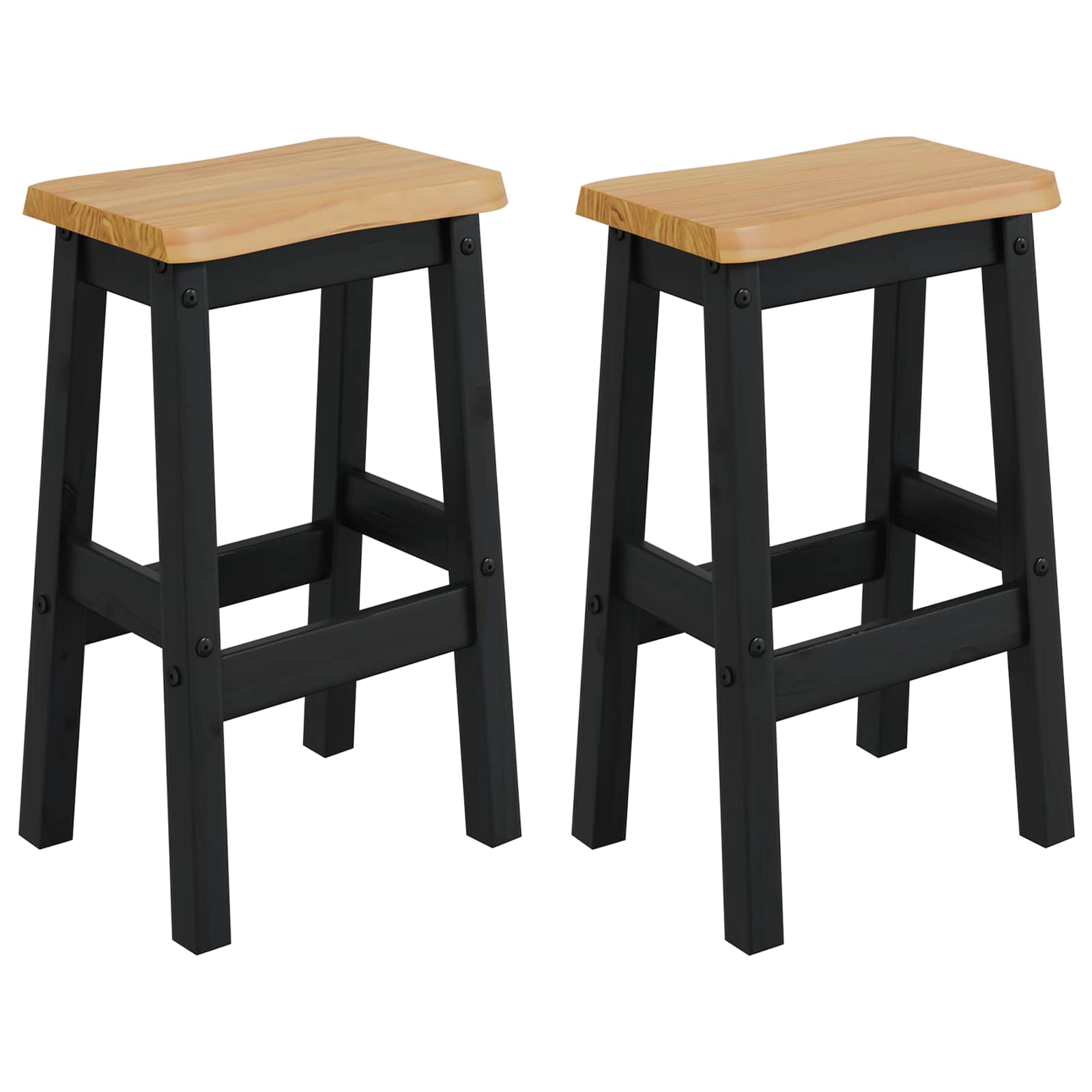 Hoher Barhocker EKAI 2 pcs Schwarz 40 x 29 x 63 cm