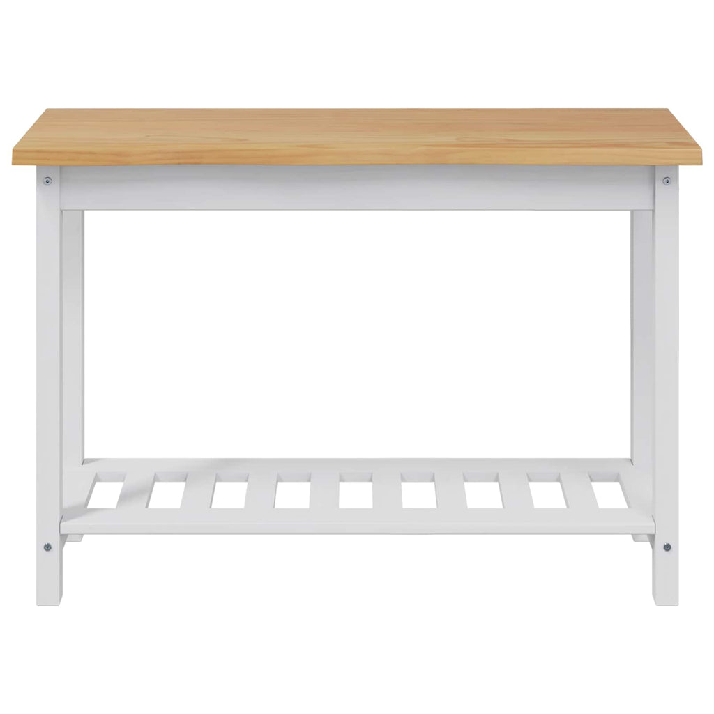 Konsolentisch EKAI Weiß 112 x 35 x 76 cm Massives Kiefernholz