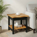 Beistelltisch mit Regal EKAI Schwarz 50 x 50 x 45,5 cm