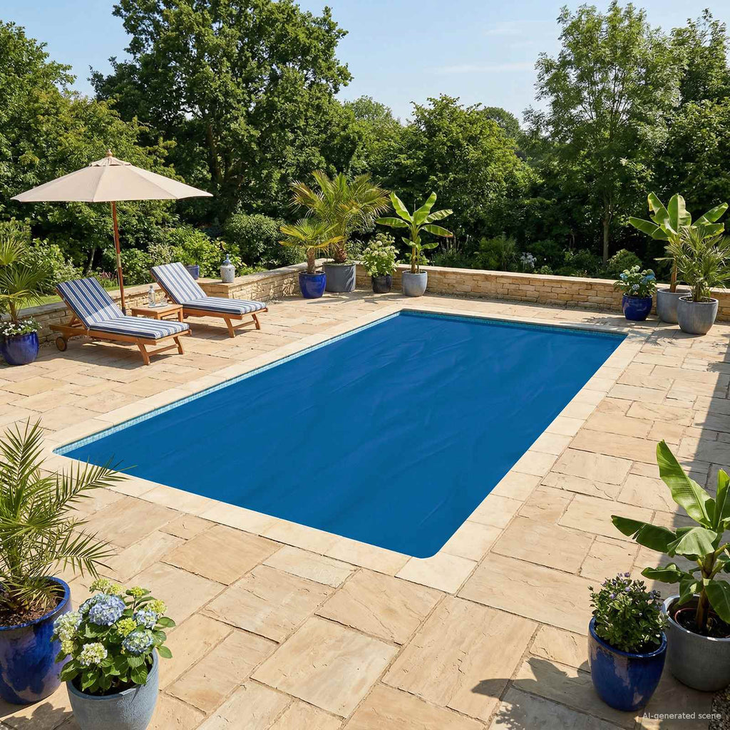 Solar Poolabdeckung 1000 x 500 cm 110 μm Quadratisch PE Blau