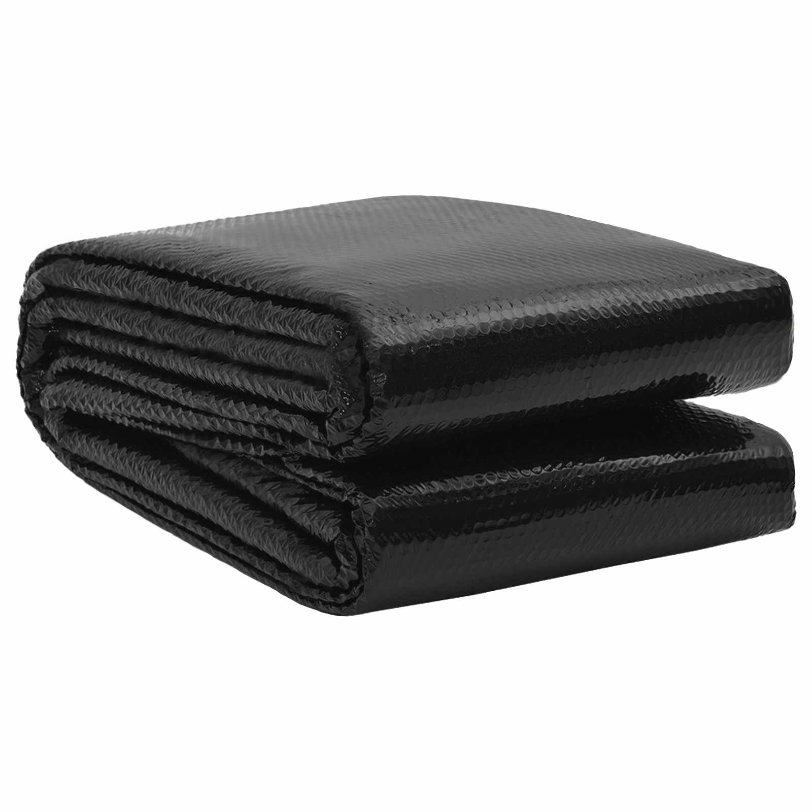Solar Poolabdeckung Hochwertig Ø 356 cm 200 μm Rund PE Schwarz