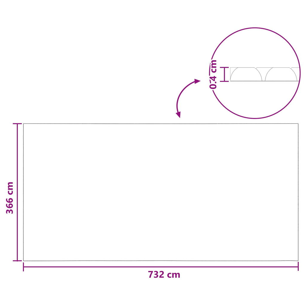 Solar Poolabdeckung Hochwertig 732 x 366 cm 200 μm Quadratisch