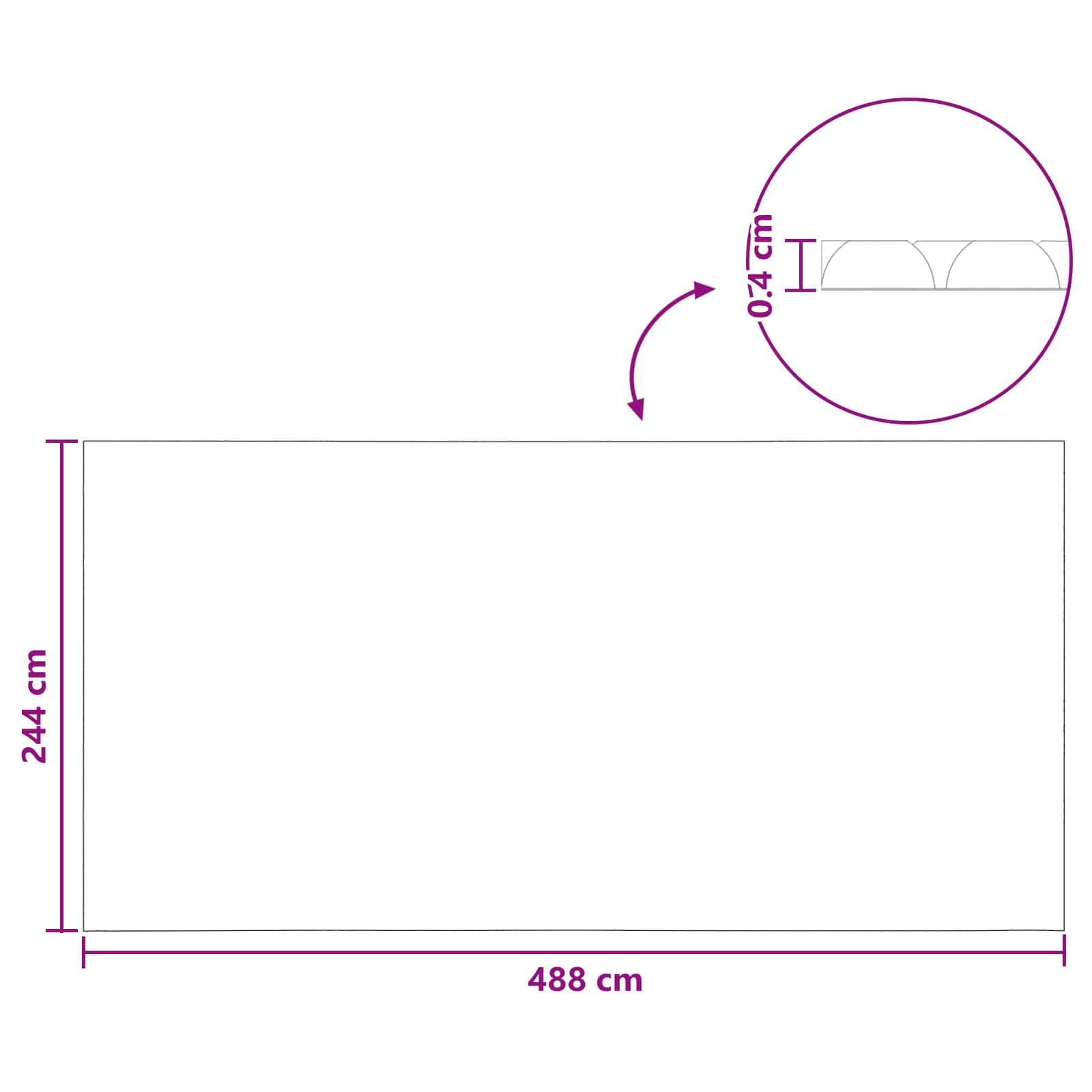 Solar Poolabdeckung Hochwertig 488 x 244 cm 200 μm Quadratisch
