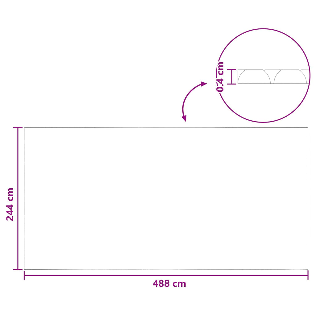 Sonnendeck für Pools Extra Schwer 488 x 244 cm 400 μm