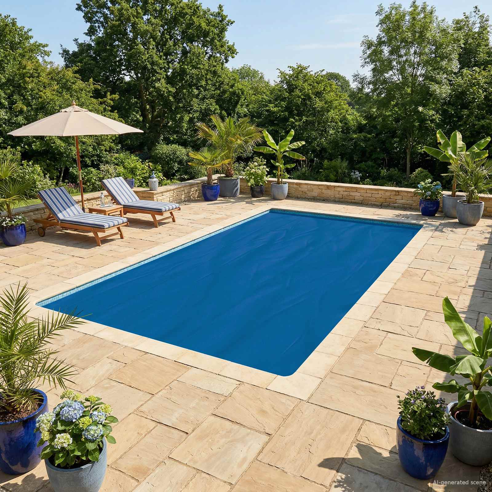 Solar Poolabdeckung Hochwertig 800 x 400 cm 200 μm Quadratisch