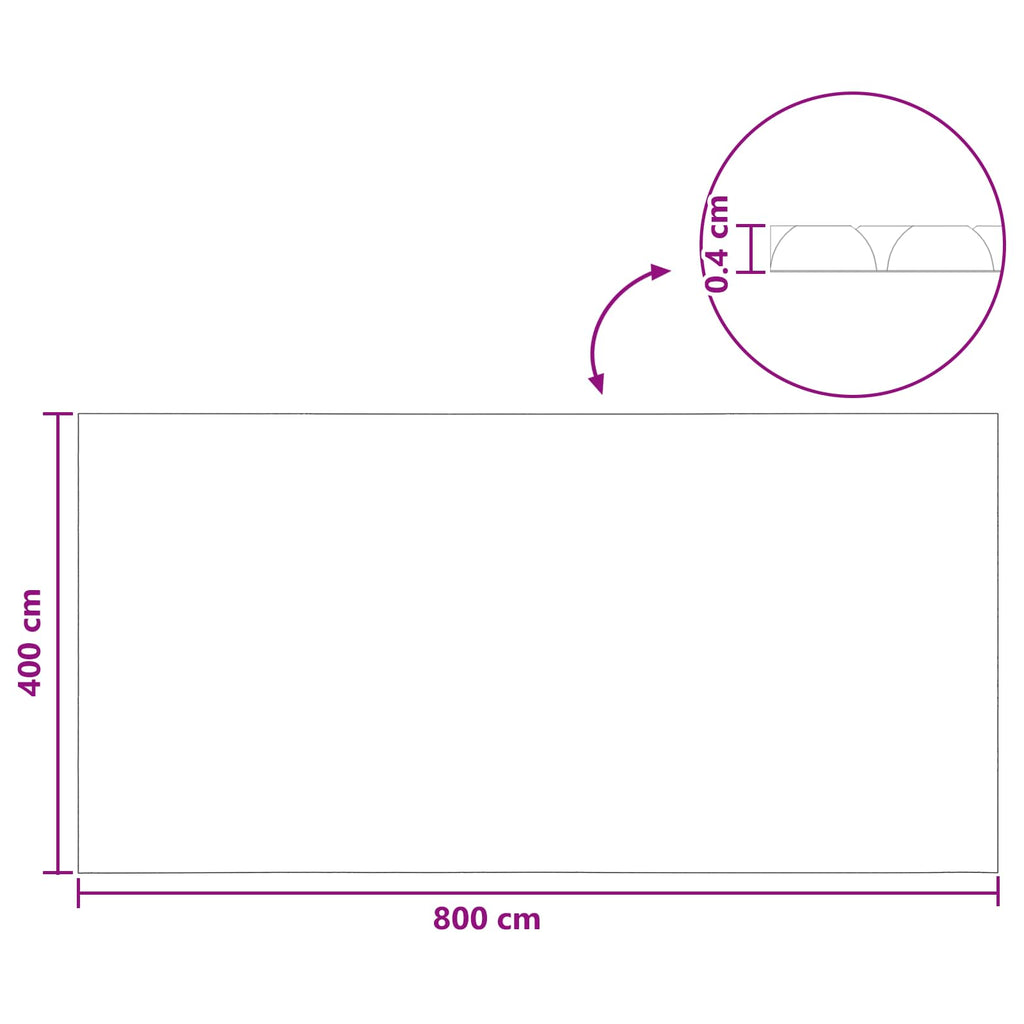 Sonnendeck für Pools Extra Schwer 800 x 400 cm, 400 μm
