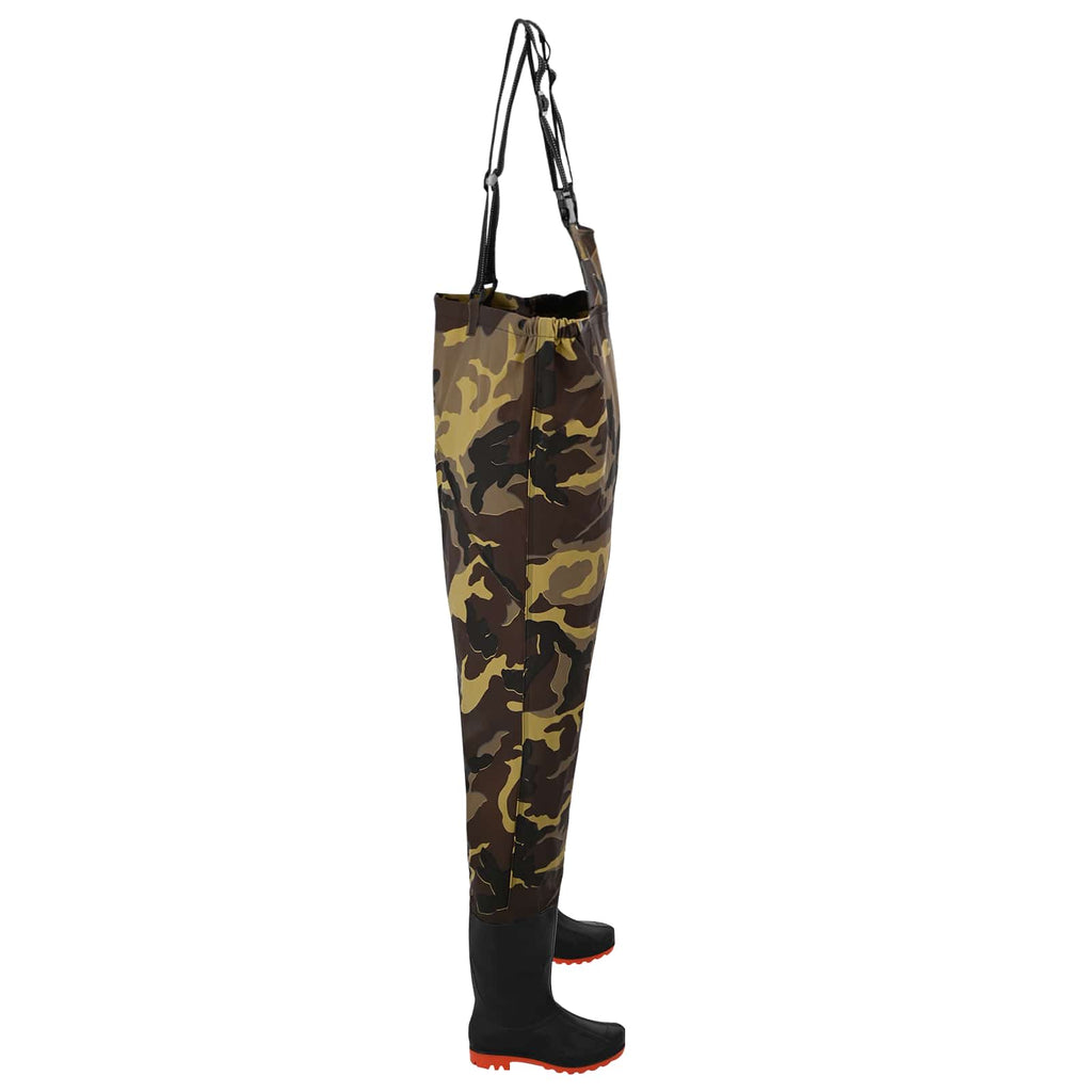 Wathose mit Stiefeln PVC-beschichtetes Polyester Größe 39