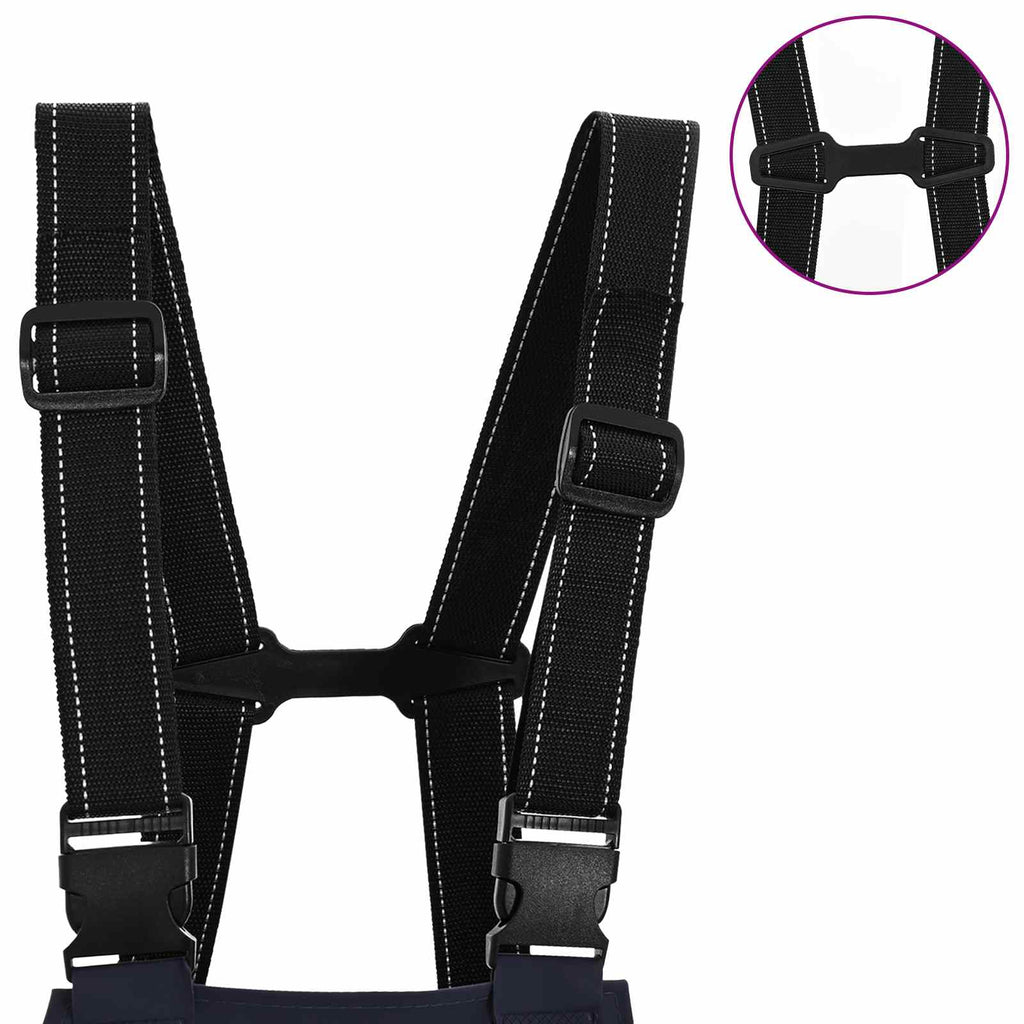 Wathose mit Stiefeln PVC-beschichtetes Polyester Größe 38 Blau