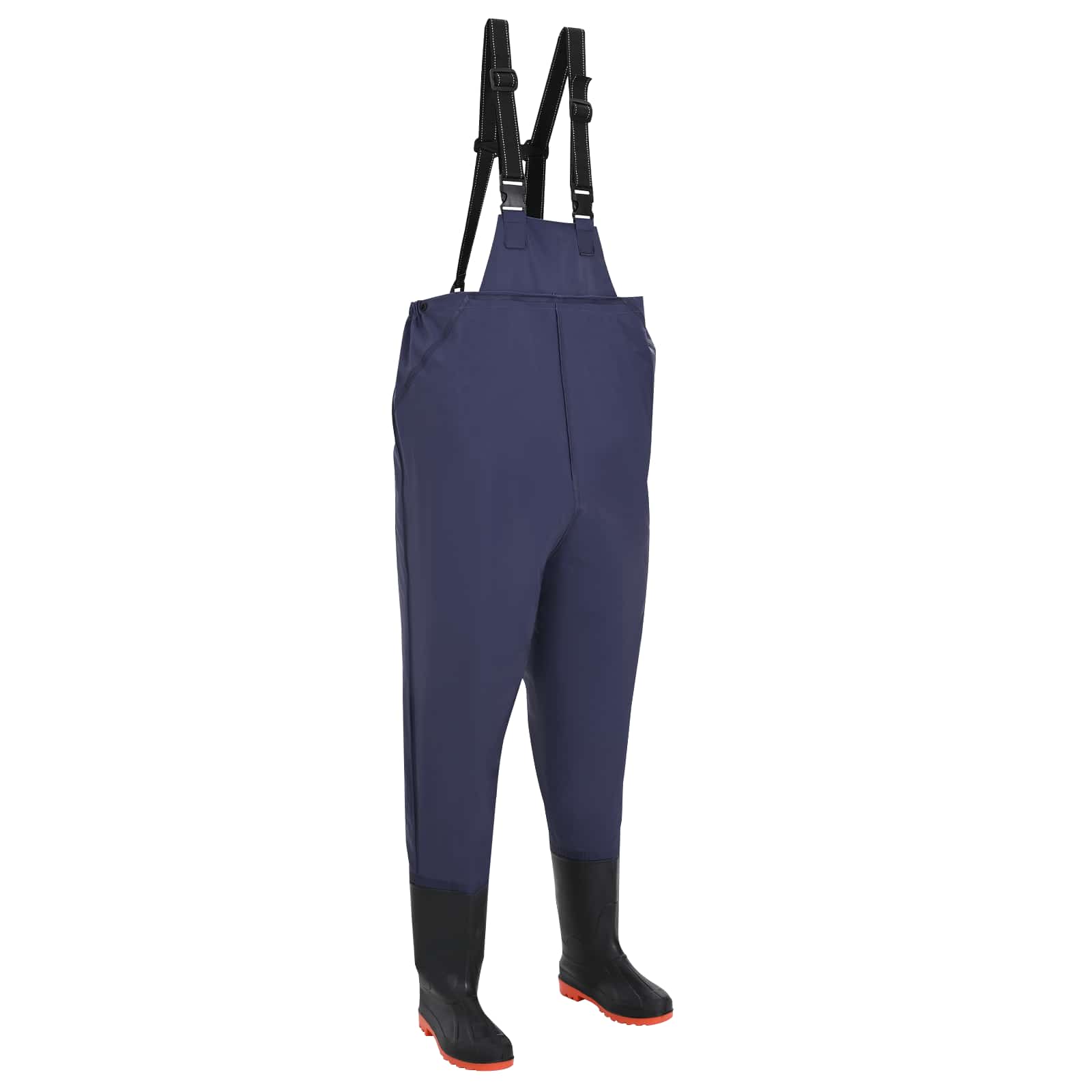 Wathose mit Stiefeln PVC-beschichtetes Polyester Größe 38 Blau