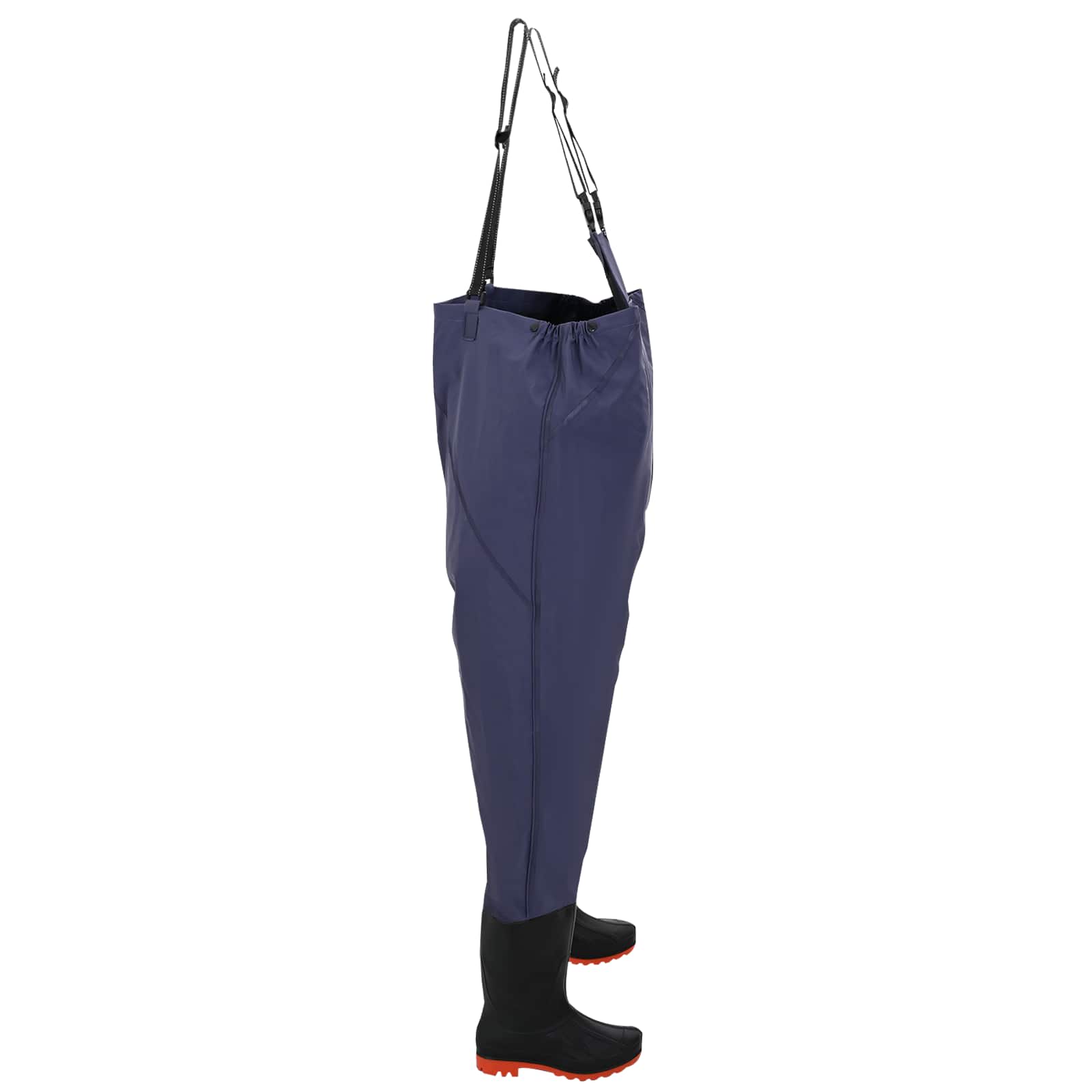 Wathose mit Stiefeln PVC-beschichtetes Polyester Größe 45 Blau