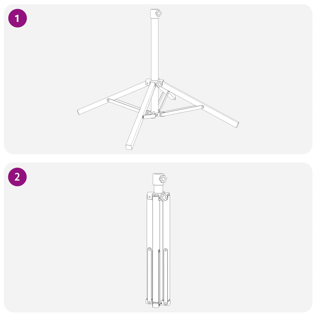 Sonnenschirmständer Weiß Stahl für 25-32 mm Mast